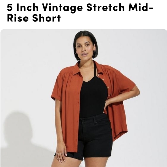 Torrid denim Short, black mid rise plus size 26 - Picture 2 of 12